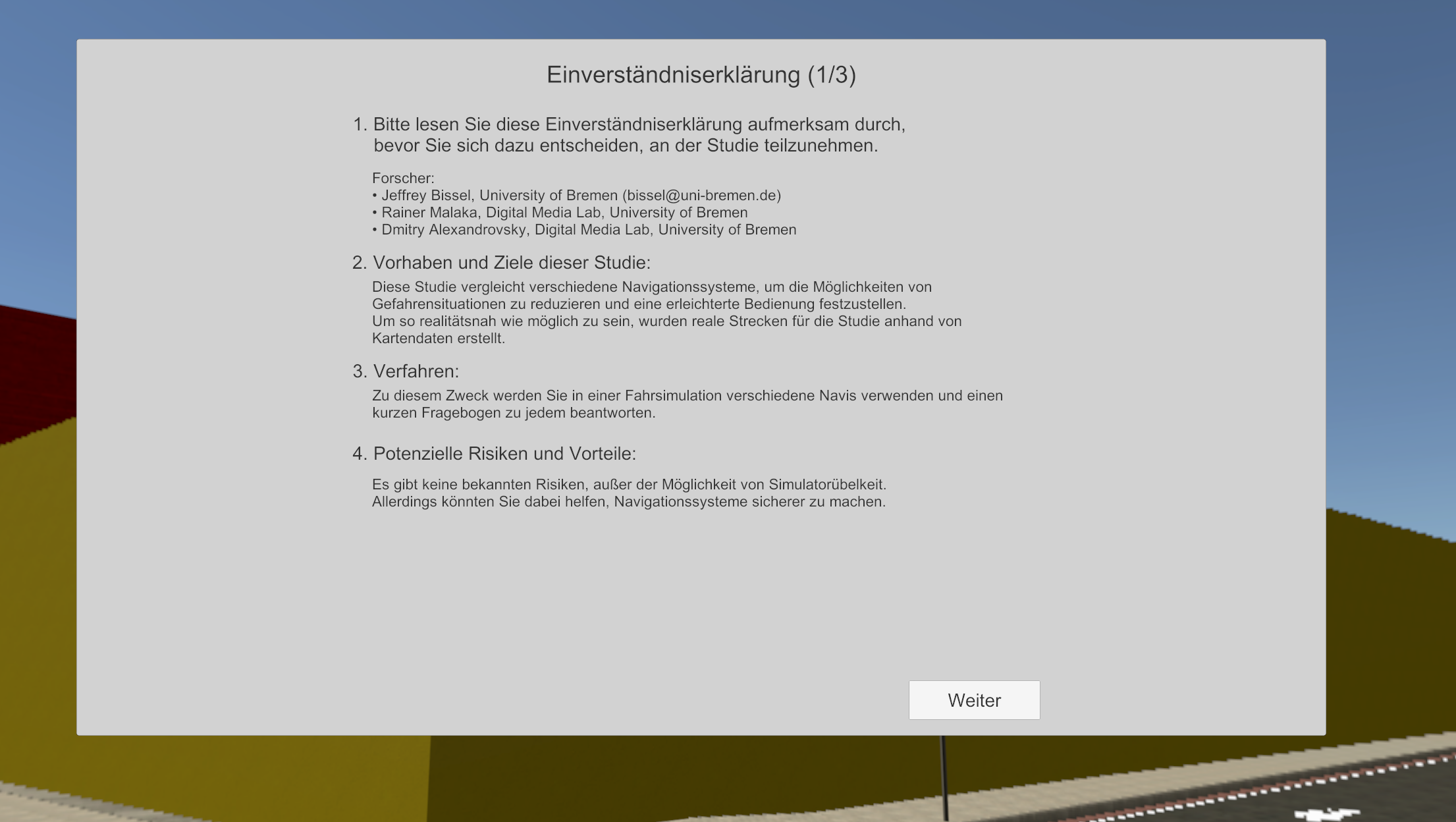 Einverständniserklärung 1 / 3
