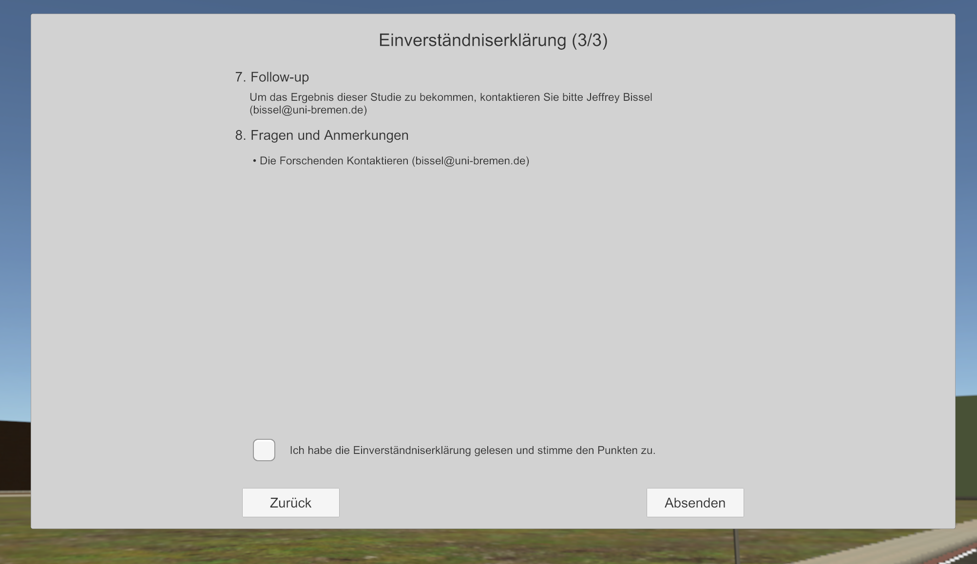 Einverständniserklärung 3 / 3